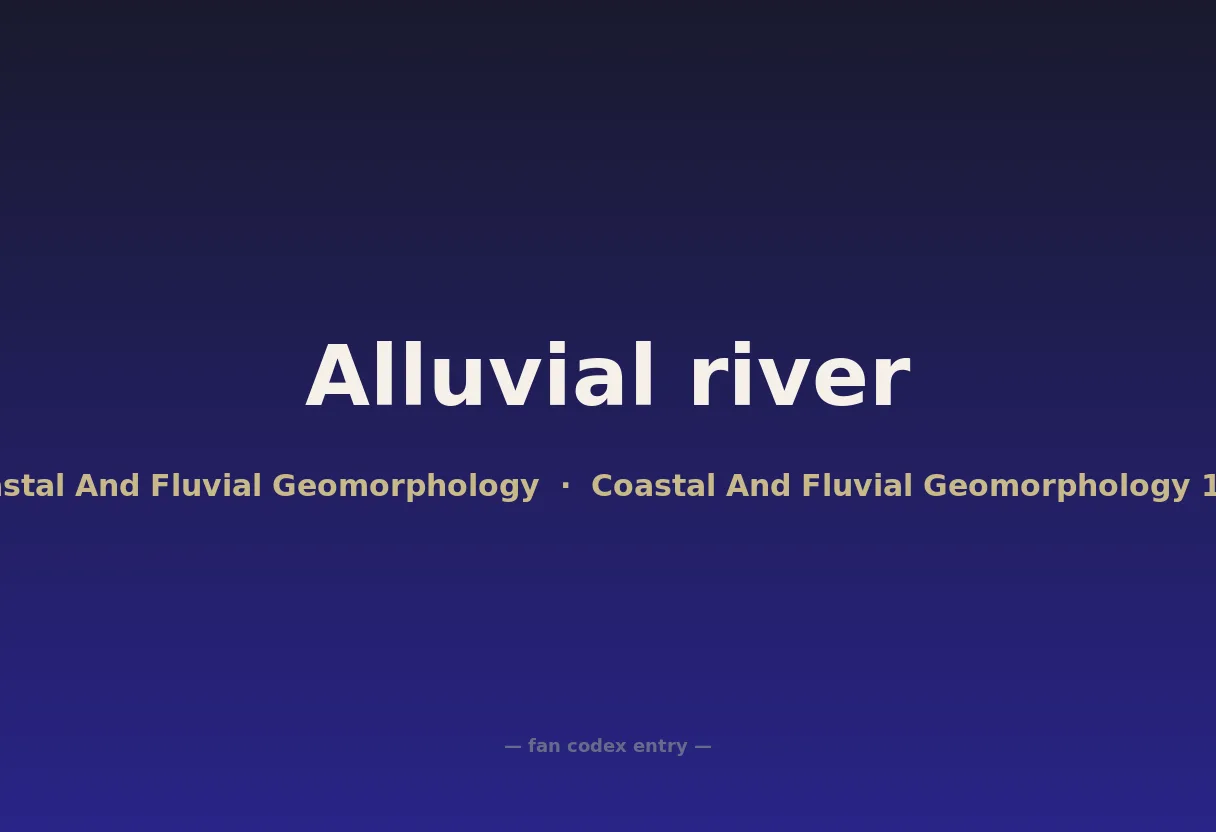 Alluvial river