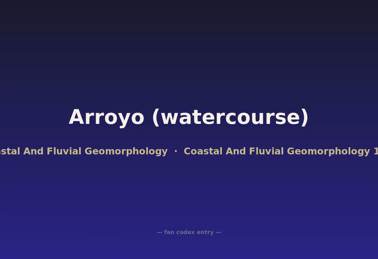 Arroyo (watercourse)