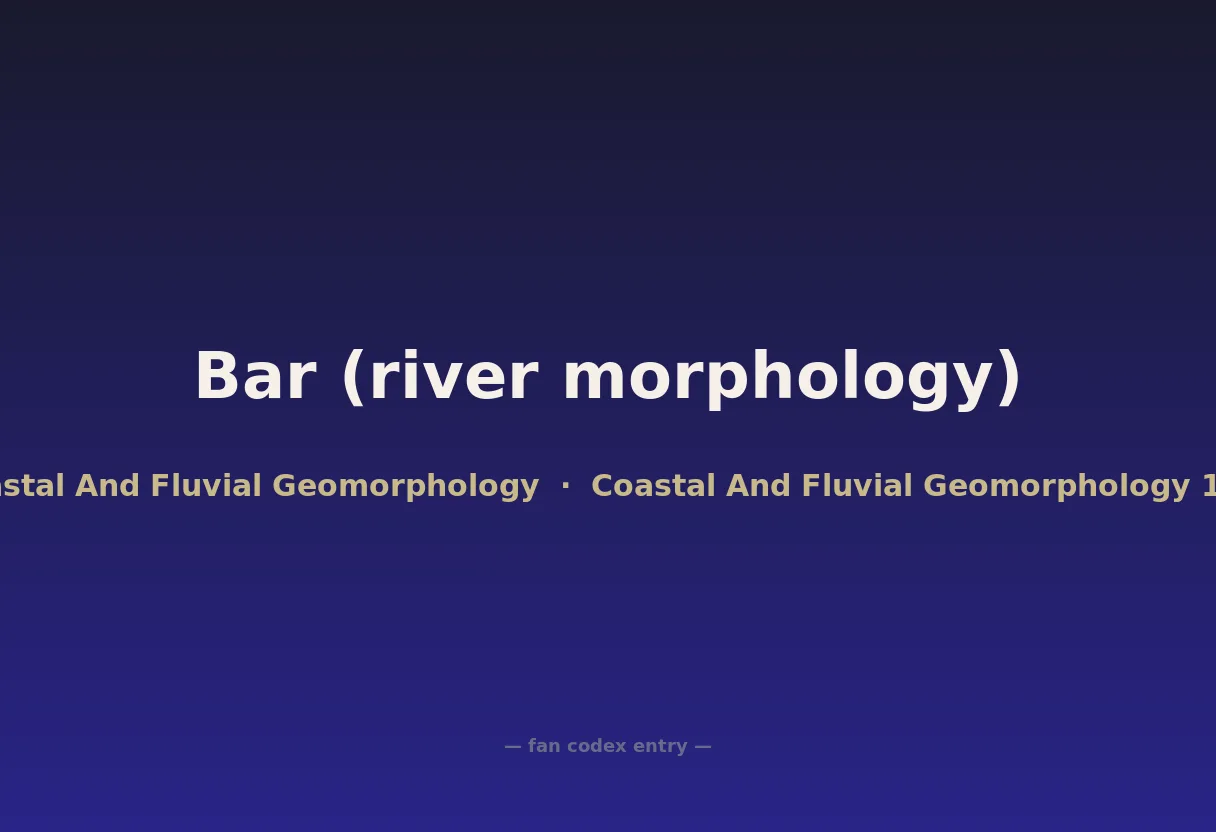 Bar (river morphology)