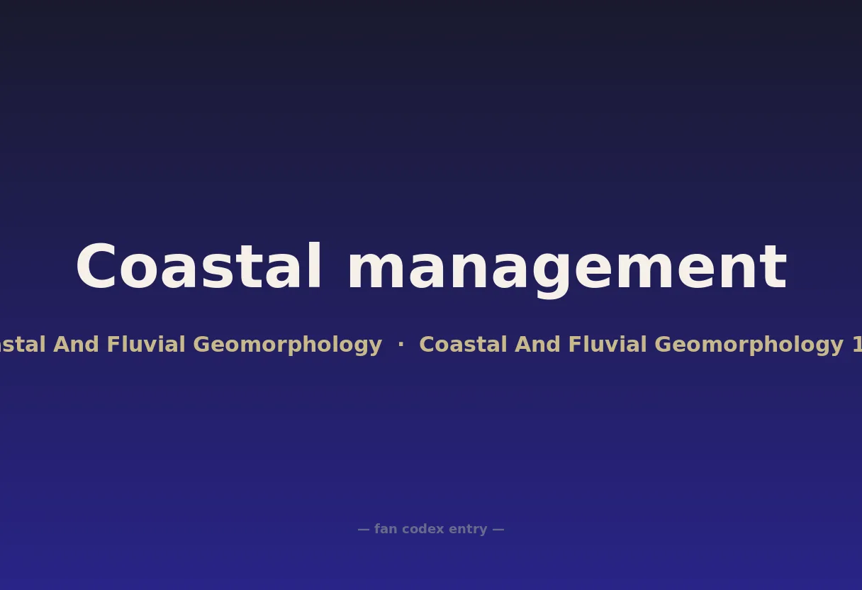 Coastal management