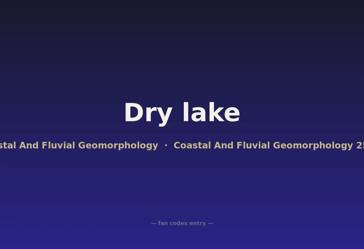 Dry lake