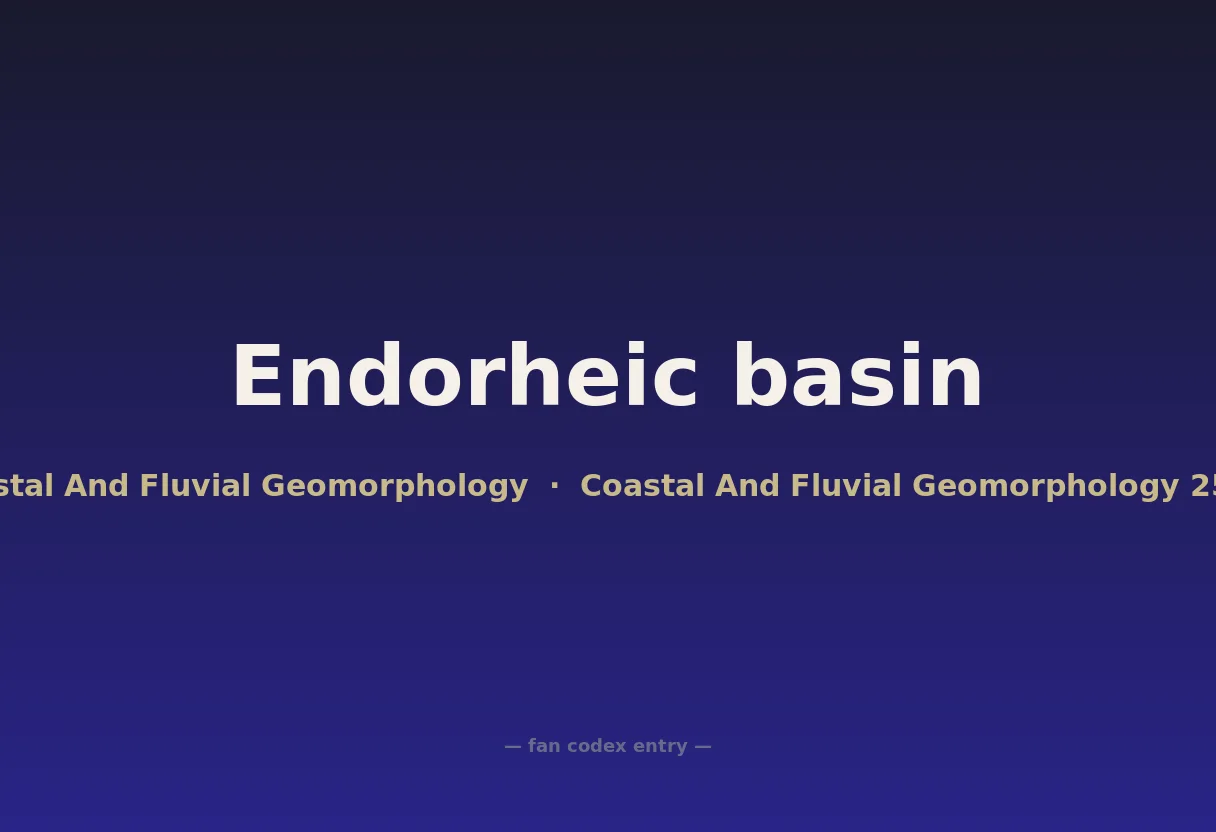 Endorheic basin